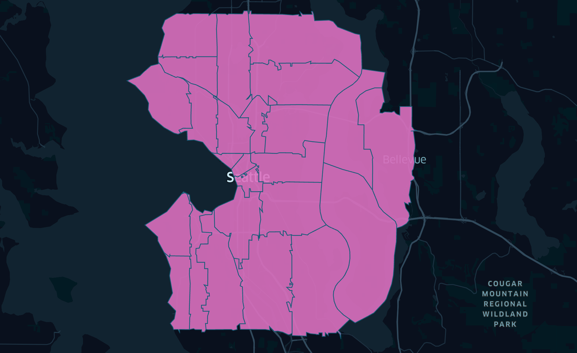 Fetching US ZIP codes geometries around Seattle